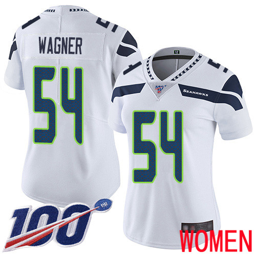 Seattle Seahawks Limited White Women Bobby Wagner Road Jersey NFL Football #54 100th Season Vapor Untouchable->youth nfl jersey->Youth Jersey